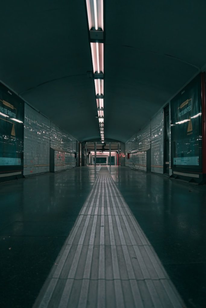 Empty Madrid Metro